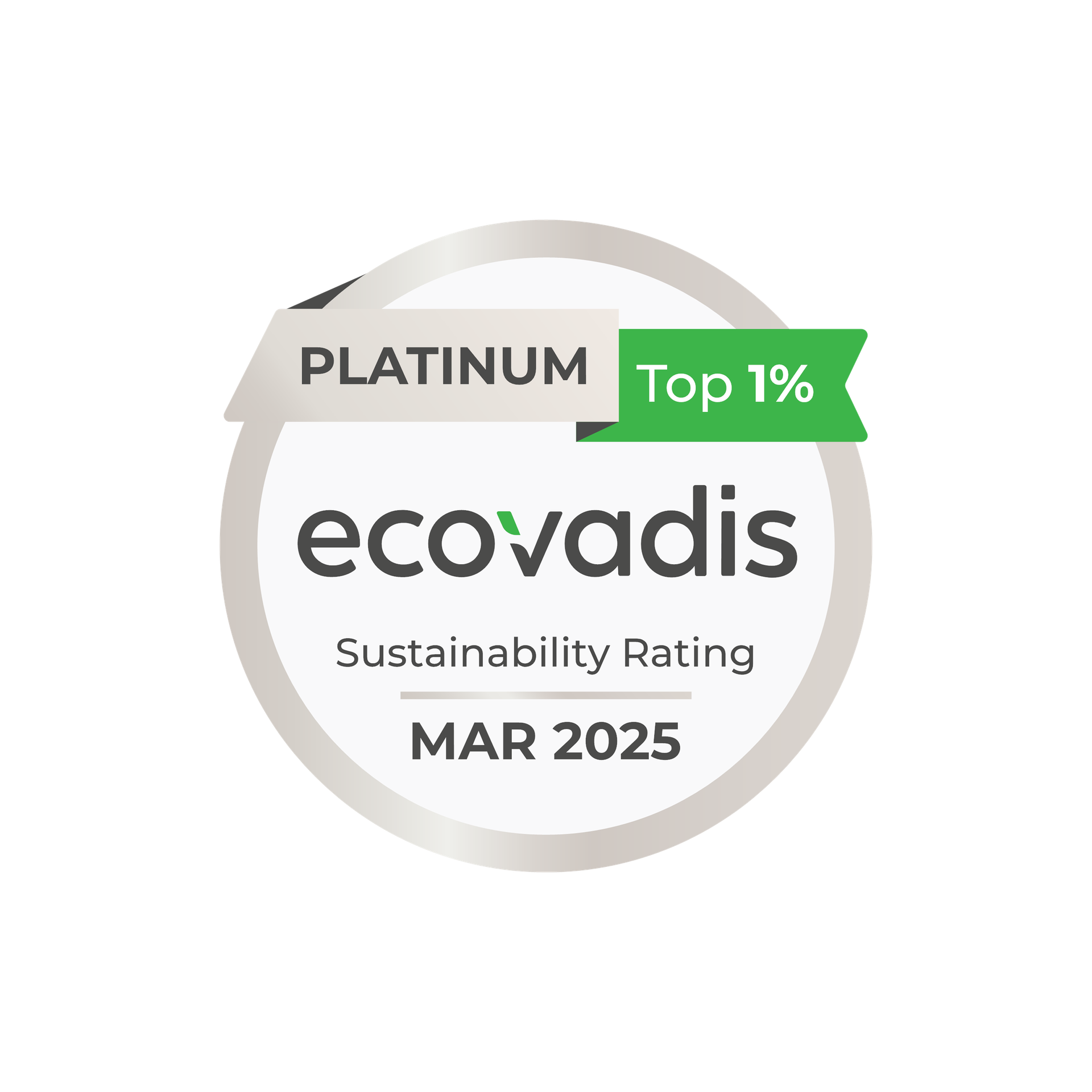 In 2025 Diamond was awarded a Platinum rating for third time by EcoVadis, a global leader in business sustainability assessments.
