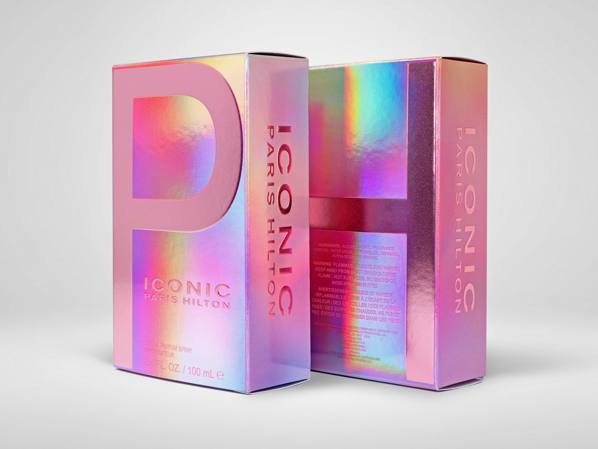 Paris Hilton Iconic fragrance packaging