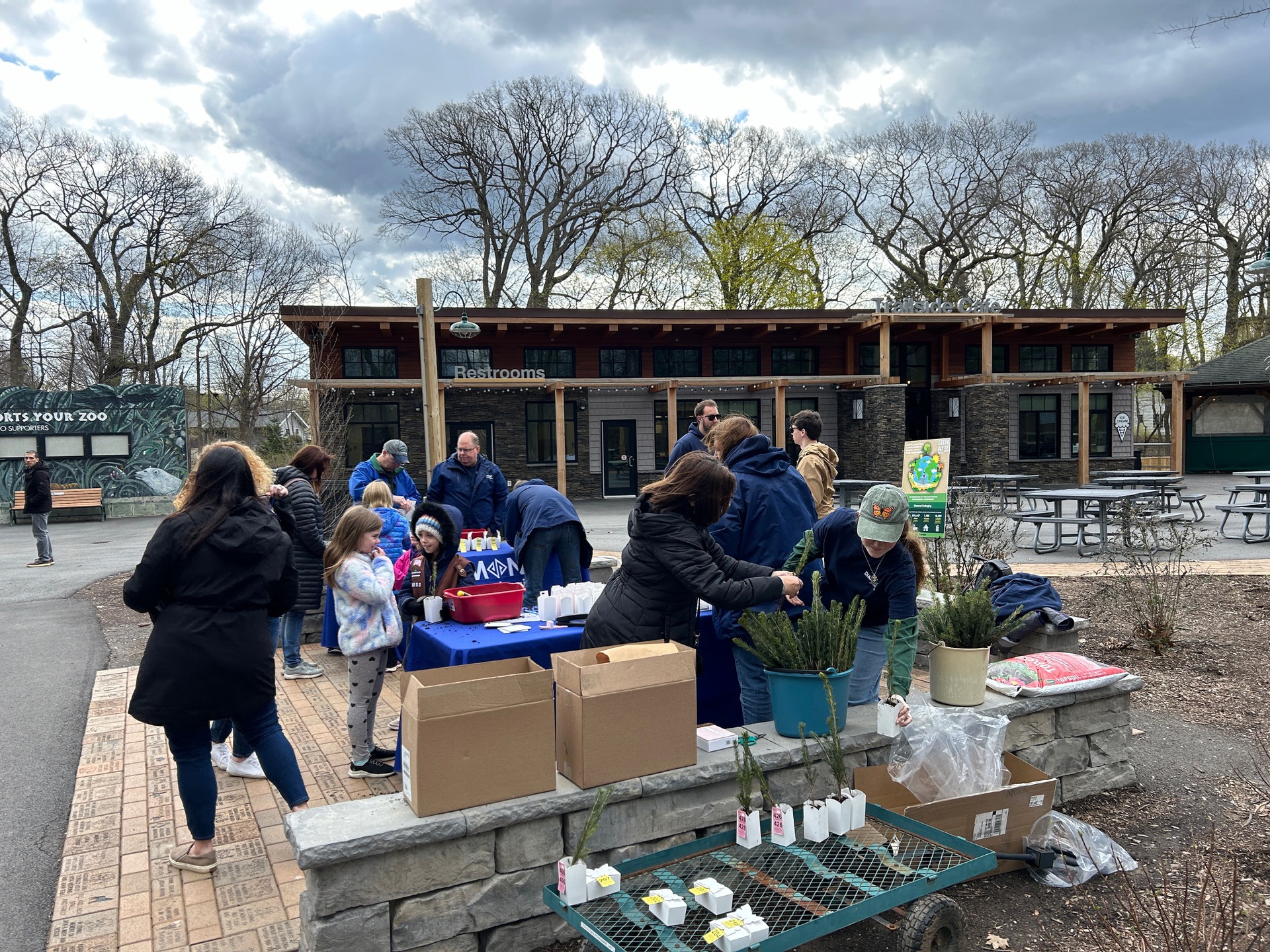 Diamond employees celebrated Earth Day by partnering with the Seneca Park Zoo on Saturday, April 20, 2024 to help kids plant trees and seeds for butterfly gardens.