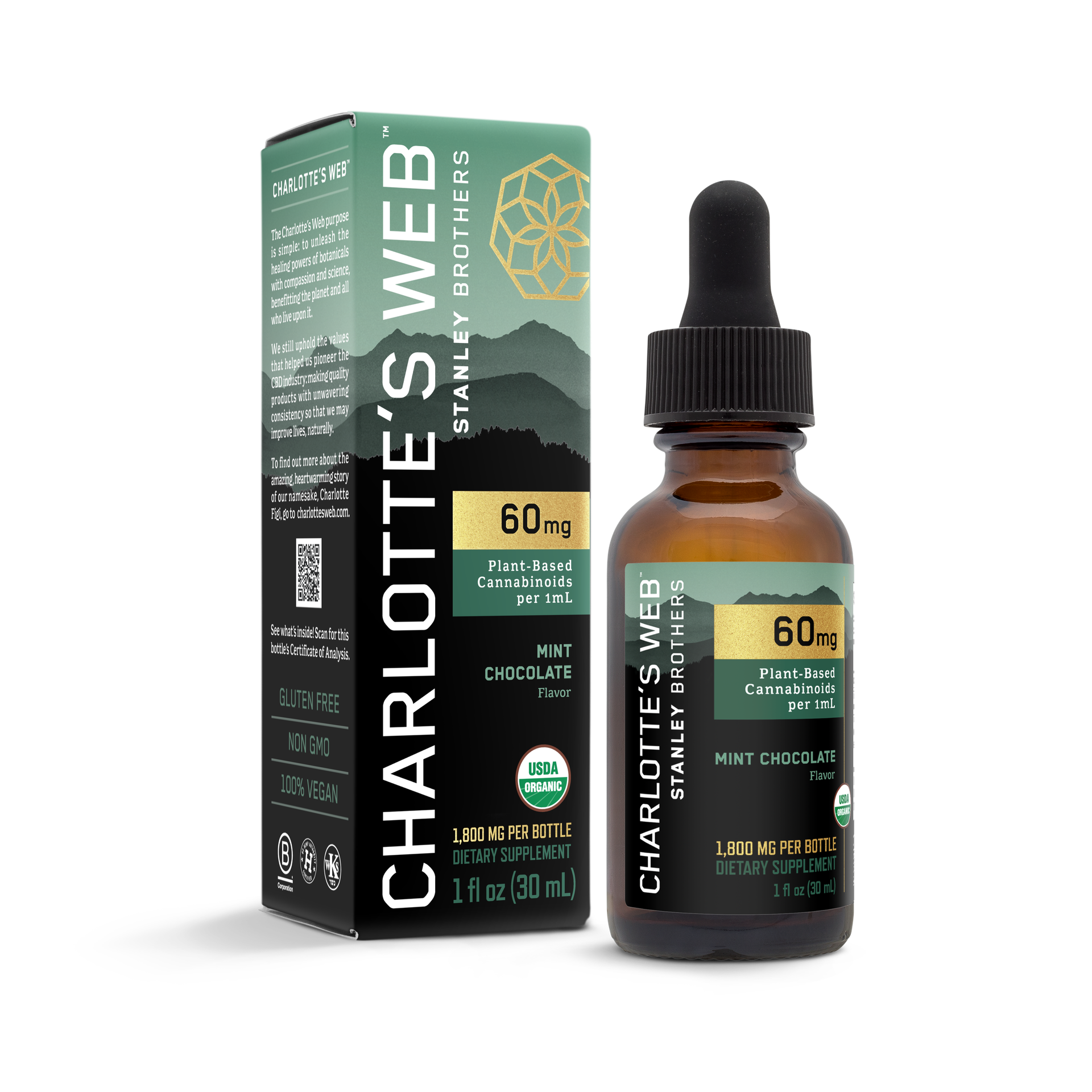 Charlotte's Web Mint Chocolate CBD Packaging