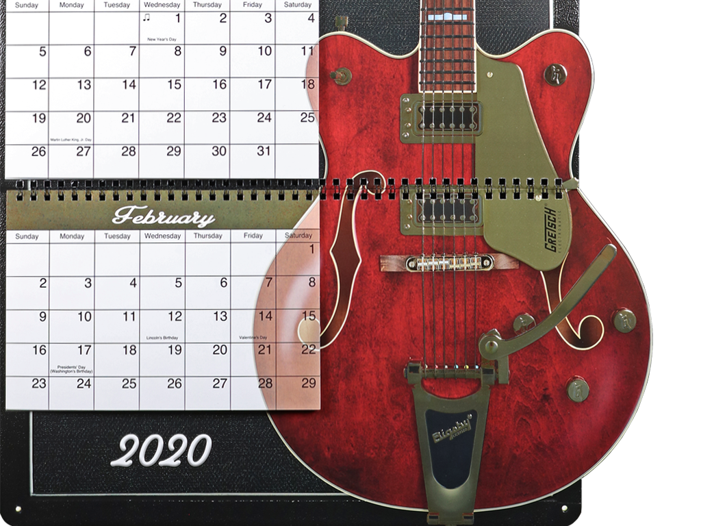 Four-color process printing delivers the WOW factor on the calendar and the pages.