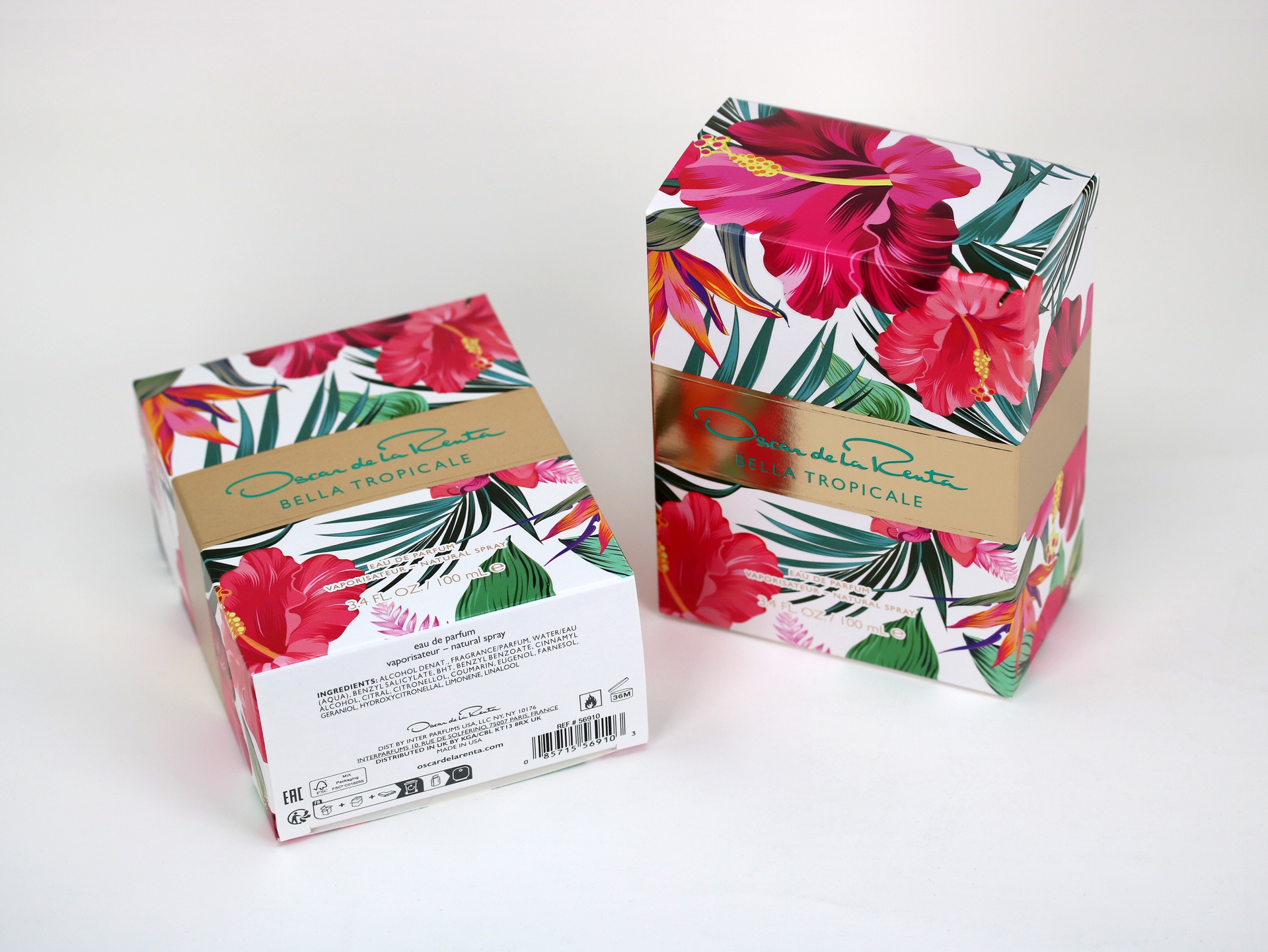 Oscar de la Renta Bella Tropicale folding carton