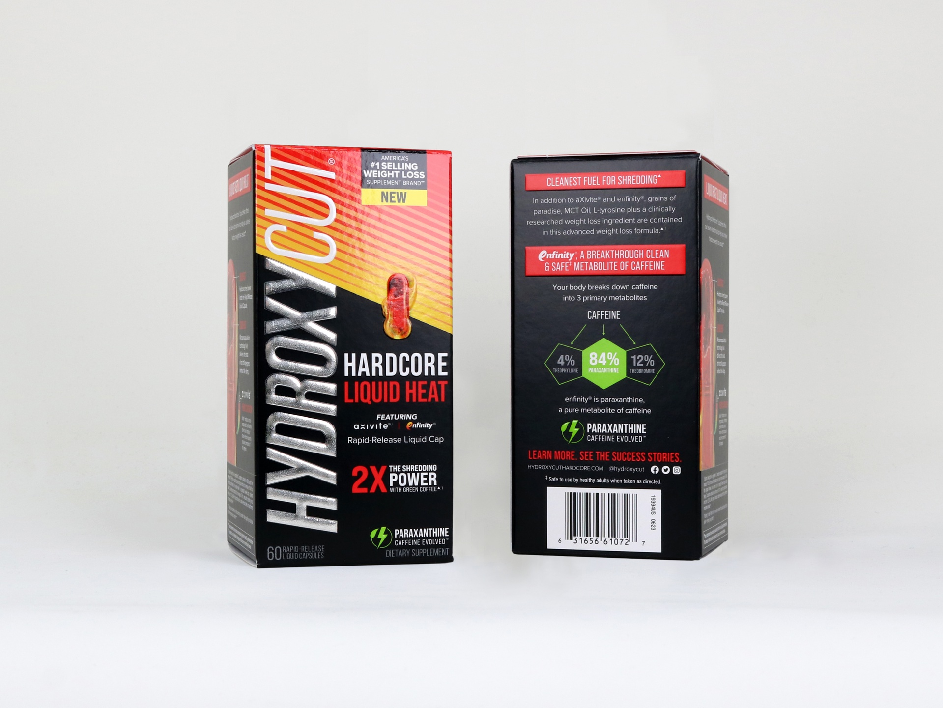 Hydroxycut Hardcore Liquid Heat folding cartons