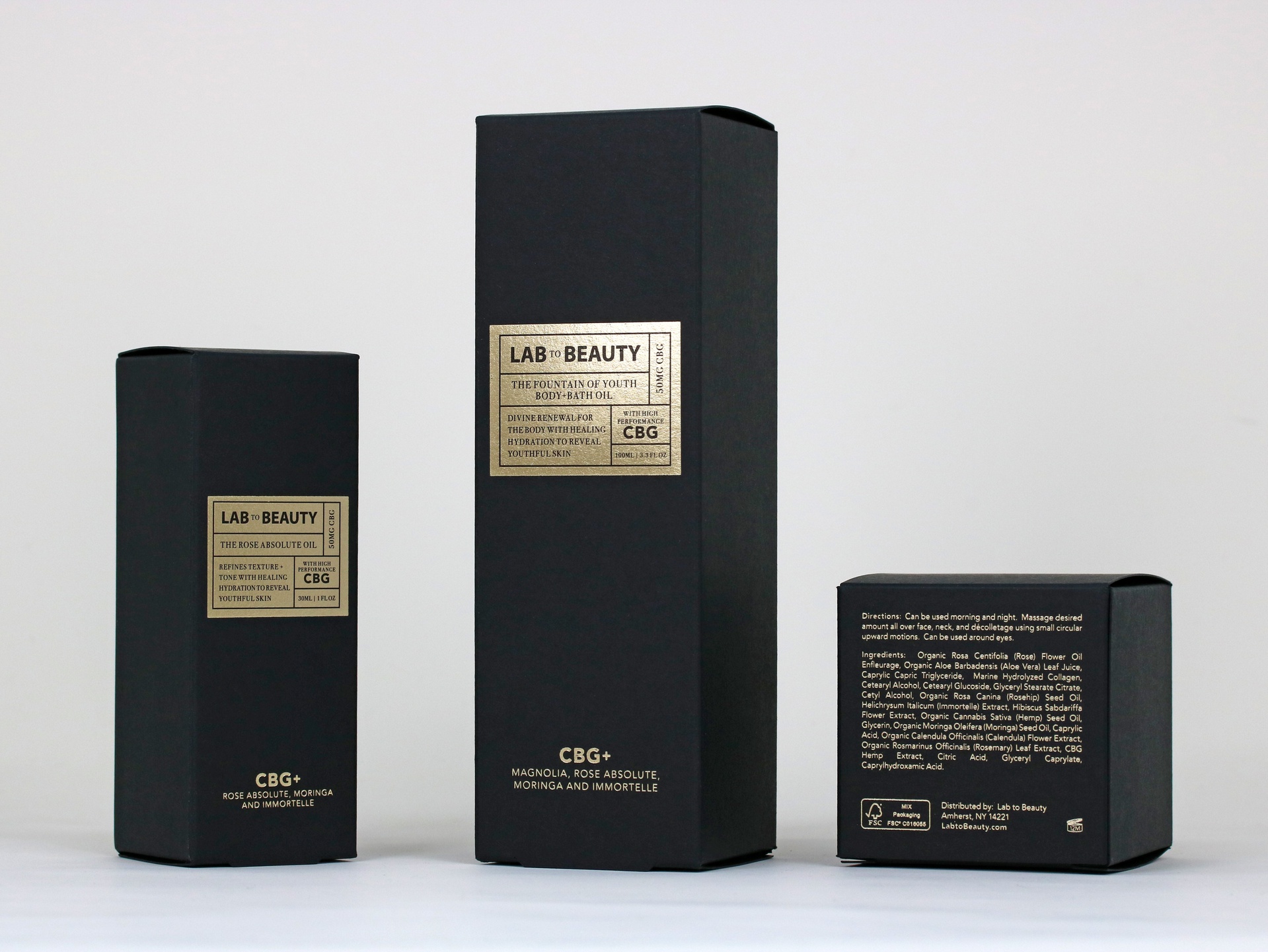 The Fountain of Youth Body + Bath Oil CBG packaging