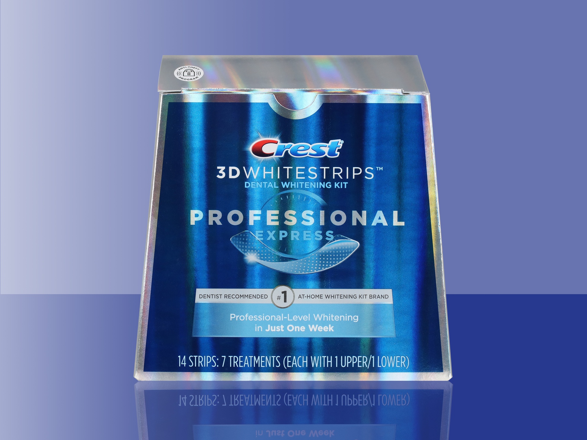 Crest 3D Whitestrips Professional White folding carton