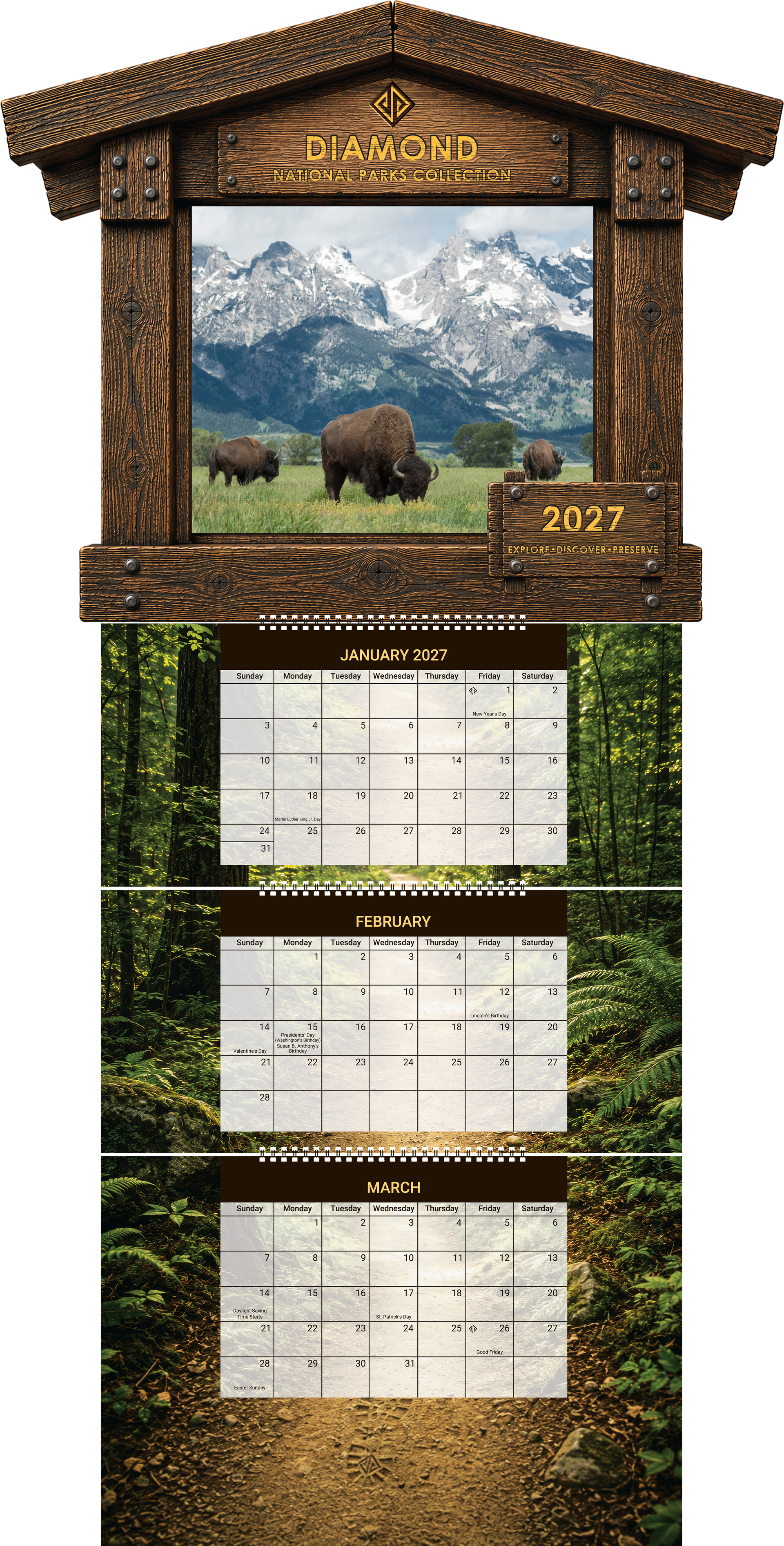 Diamond Packaging 2027 Calendar