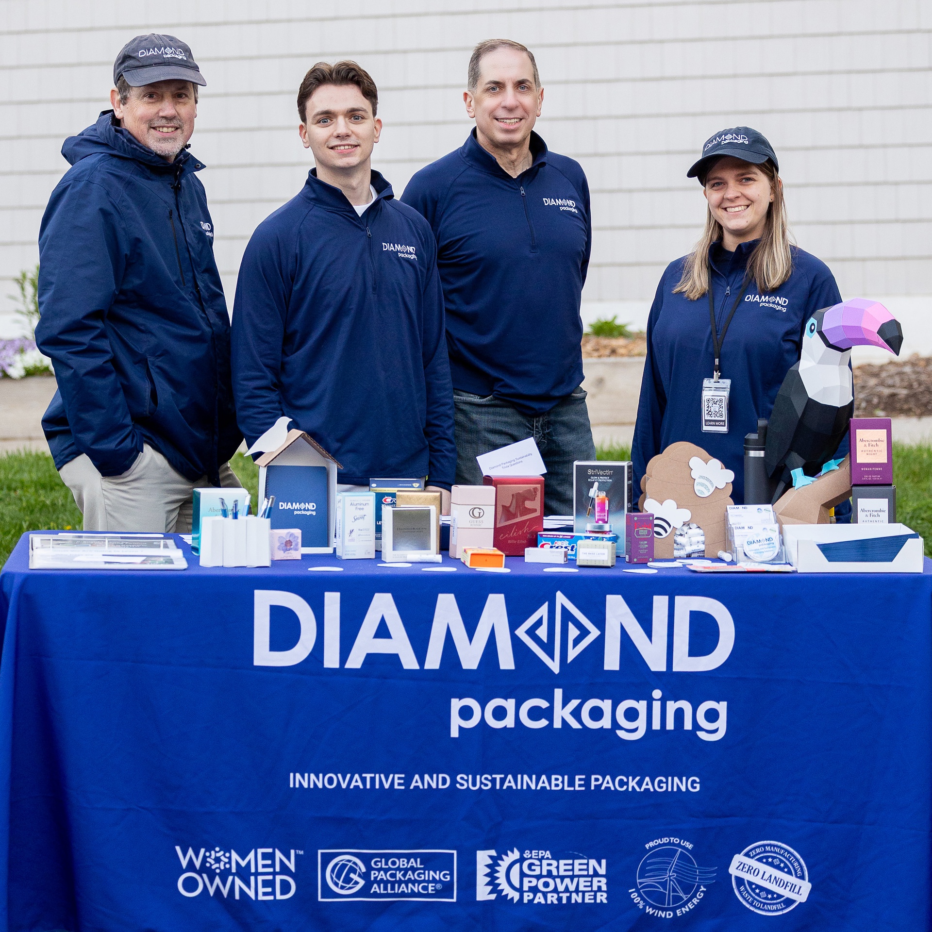 Diamond Green Team members—and part-time game show hosts—Dennis Bacchetta, Maddy Griebel, Tyler Hubbard, and Eric Longnecker.