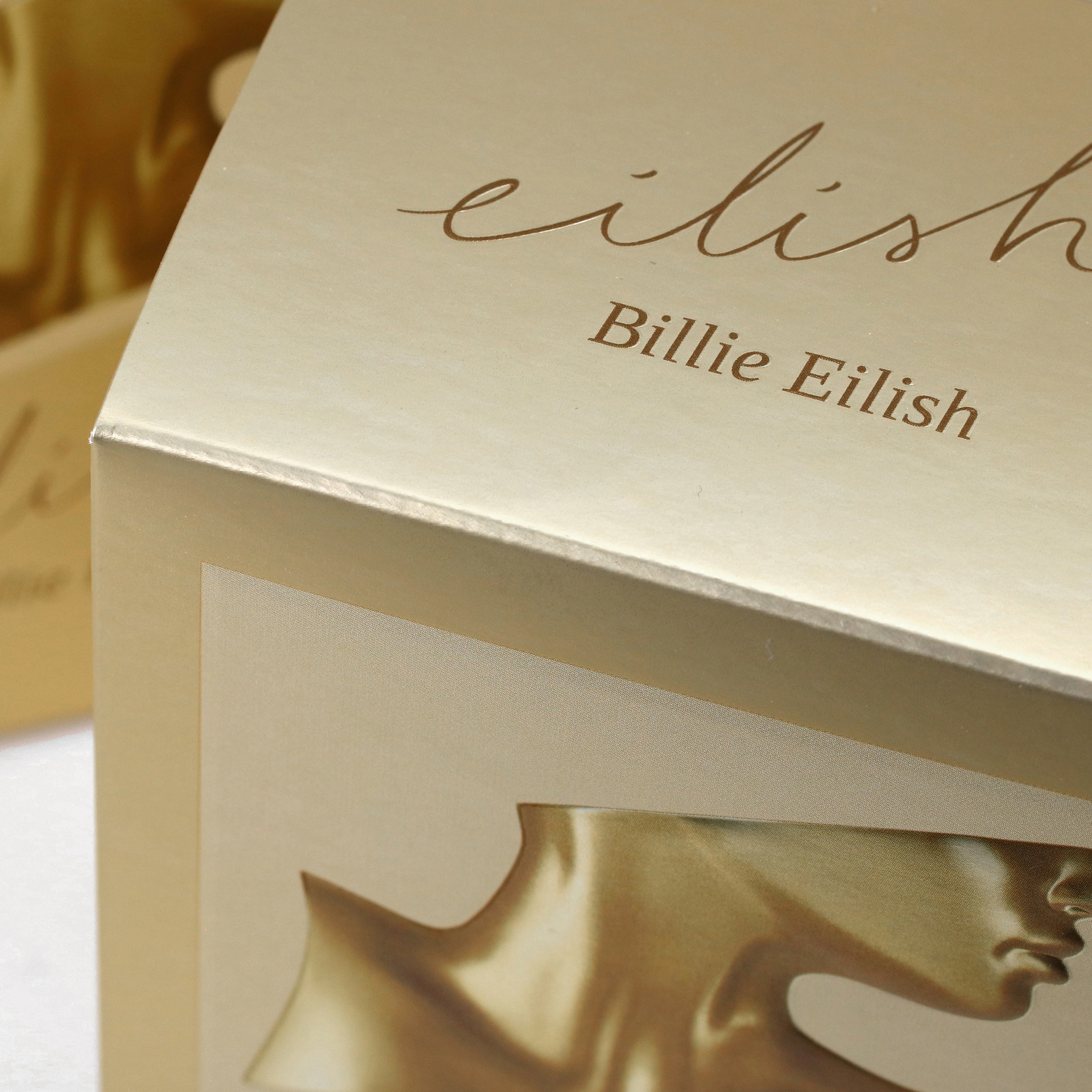 Billie Eilish packaging delivers a multisensory product experience through unusual visual depth and haptic effects.