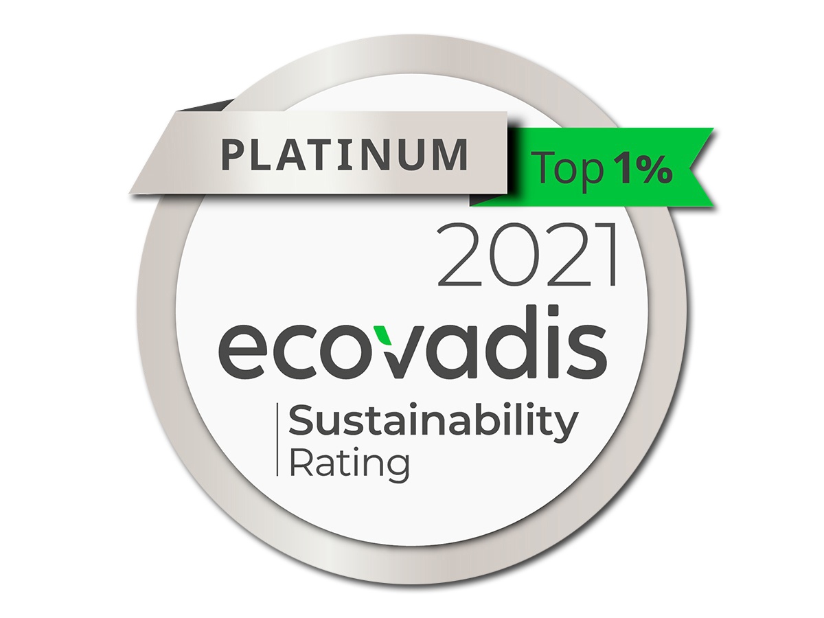 Diamond Packaging has been awarded a Platinum rating by EcoVadis, the leading global advocate for sustainability and corporate social responsibility (CSR).