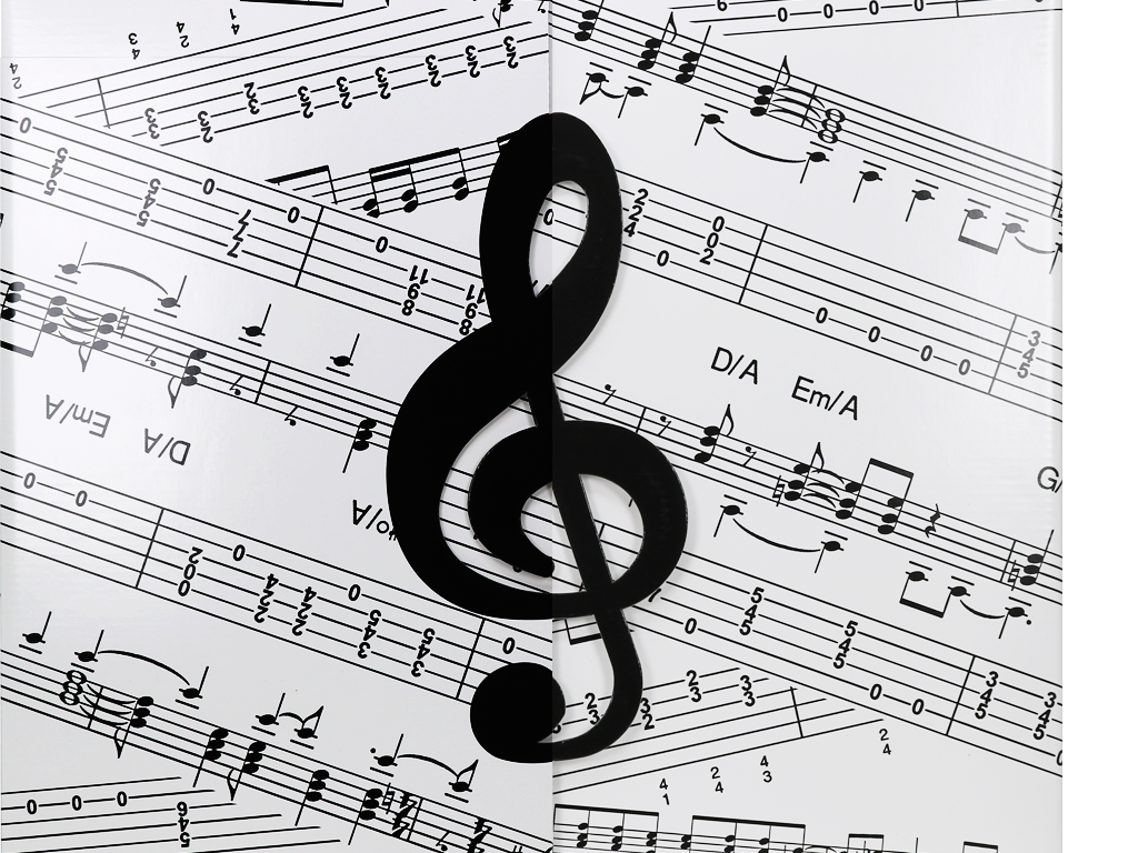 The calendar’s recyclable shipper, which features a die cut treble clef, was designed to maintain integrity of the piece during shipping and storage.