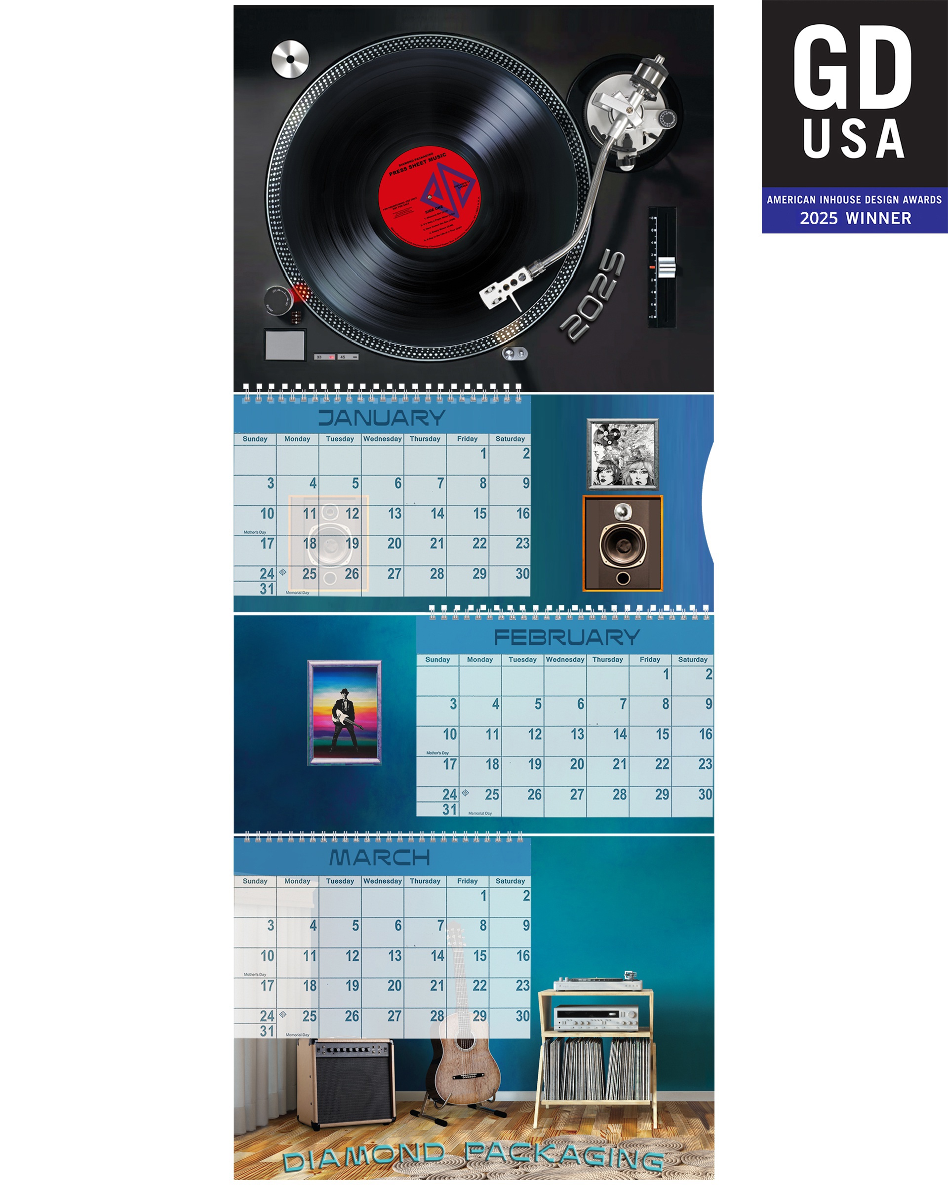 Diamond Packaging – 2025 "Press Sheet Music" Calendar