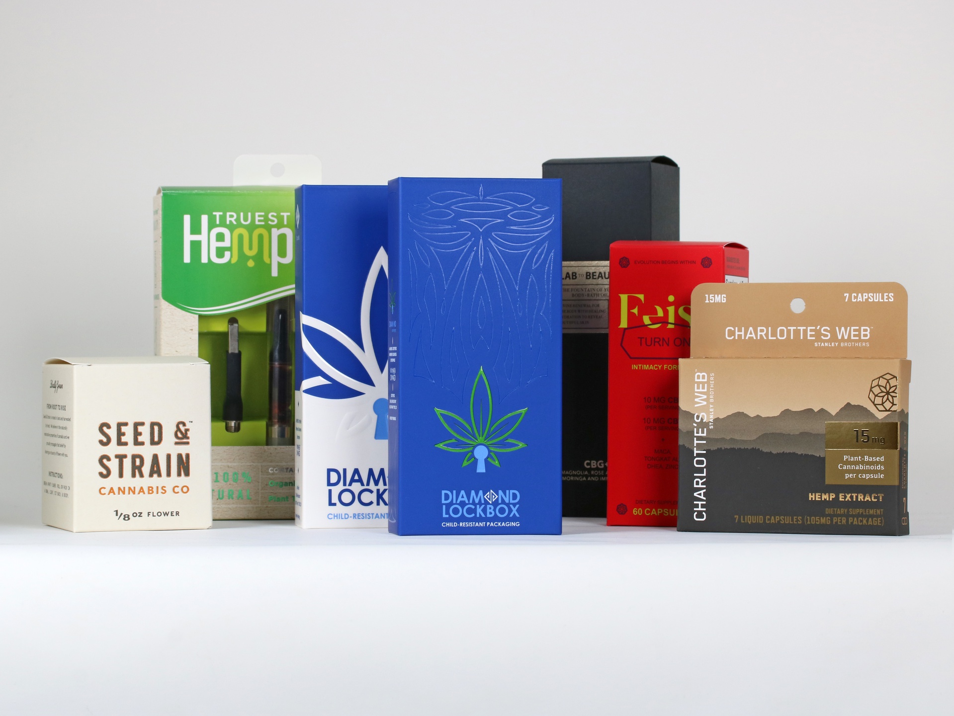 Cannabis packaging group shot