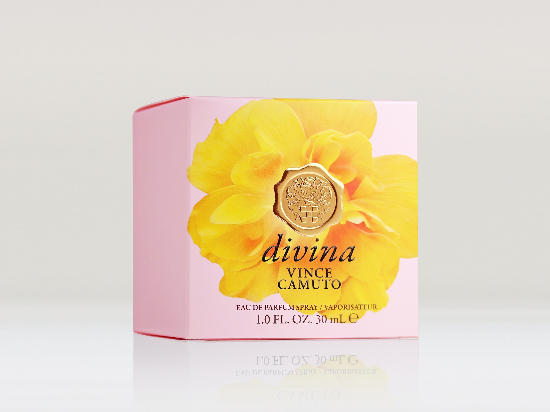 Divina Vince Camuto cartons feature multi-level embossing