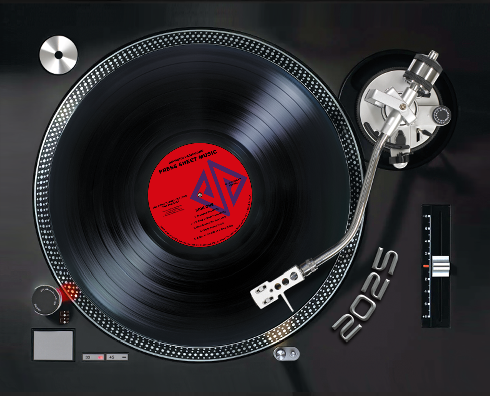 Diamond Packaging 2025 "Press Sheet Music" Calendar